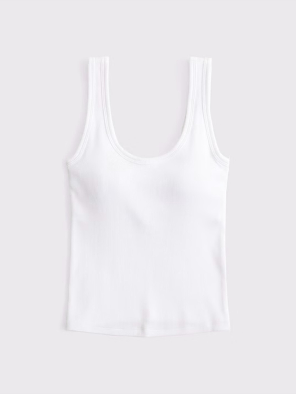 Bra-Free Rib Scoop Neck Tank